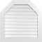 Ekena Millwork Octagonal Top Surface Mount PVC Gable Vent: Functional, w/ 3-1/2"W x 1"P Standard Frame, 34"W x 34"H GVPOT34X3401SF - alternate 1